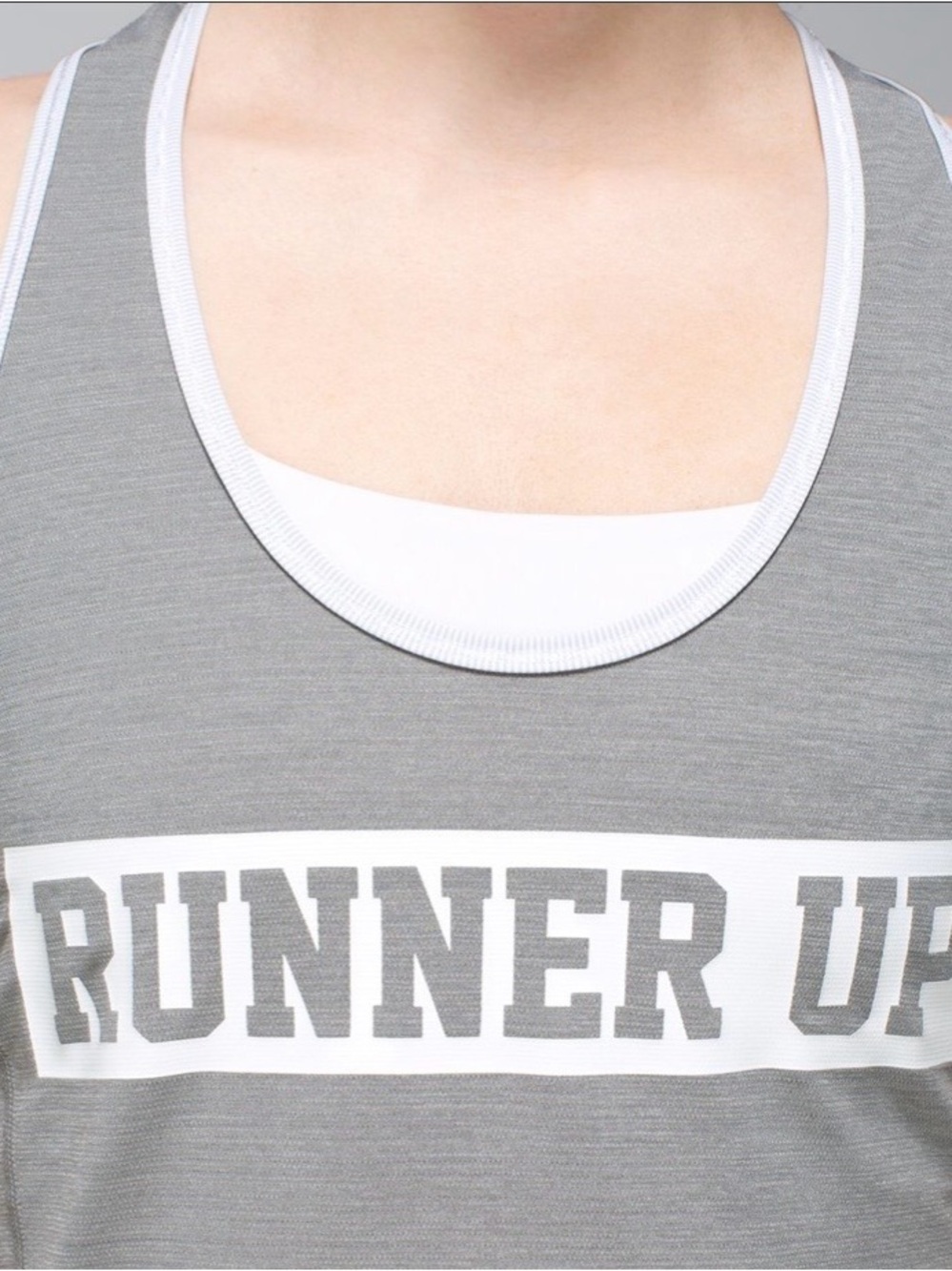 lululemon athletica Gray 'RUNNER UP' Racerback Tank - Picture 4 of 8
